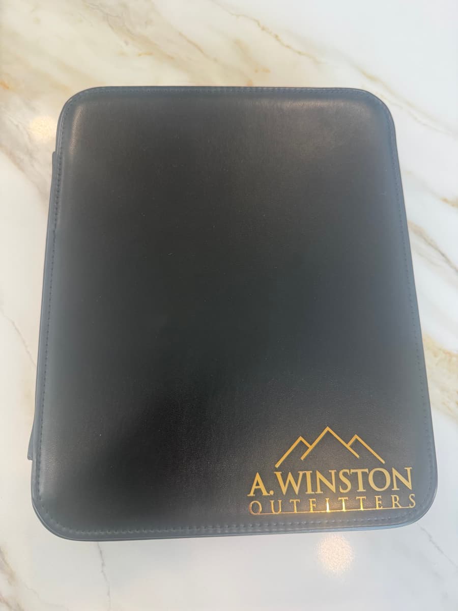 A. Winston Fly Binder closed showing logo
